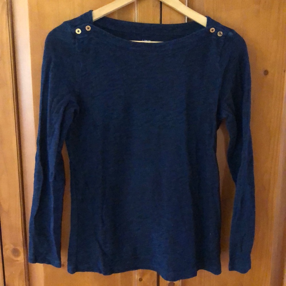 Navy J Crew painter tee